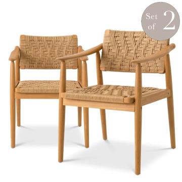 Outdoor Dining Chair Coral Bay Natural Teak | Set of 2