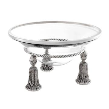 Decorative Bowl Tassel in Silver