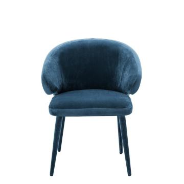 Eichholtz Dining Chair Cardinale in Teal Blue Velvet 