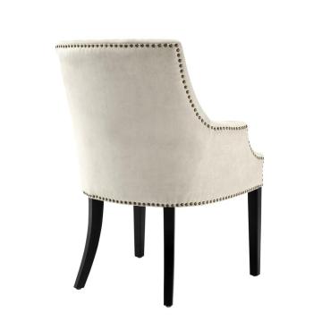Eichholtz Dining Chair Legacy Studded Upholstered in Clarck Cream