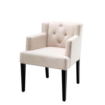 Eichholtz Dining Chair with Arm Boca Raton Upholstered - Cream 