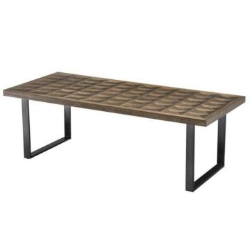 Clearance Eichholtz Gregorio Dining Table Brown Oak Veneer