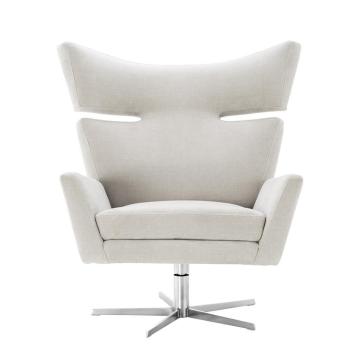 Eichholtz Swivel Chair Eduardo Upholstered in Clarck Cream