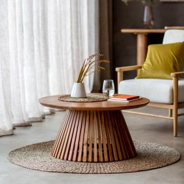 Seto Slatted Wooden Coffee Table