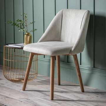Briseis Neutral Linen Dining Chair Set of 2