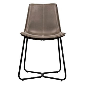 Ember Grey Industrial Dining Chair Set of 2