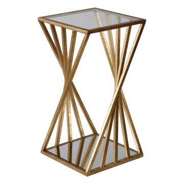  Janina Gold Dimensional Accent Table