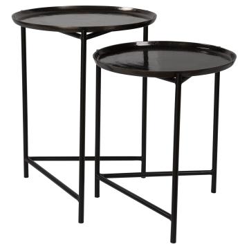  Burnett Dark Nickel Nesting Tables