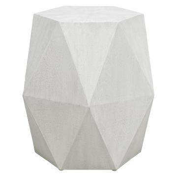  Volker White Geometric Accent Table