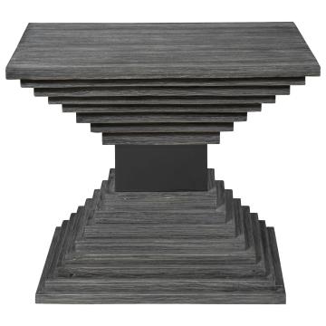  Andes Wooden Geometric Accent Table
