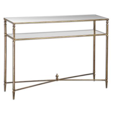  Henzler Mirrored Glass Console Table