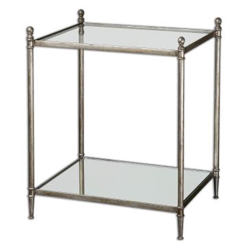  Gannon Mirrored Glass End Table