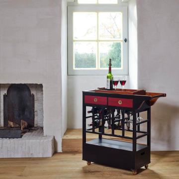 Drinks Trolley with Wine Rack & Tray
