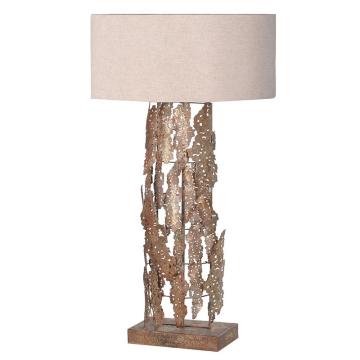Pavilion Chic Gold Lamp Portia with Beige Shade