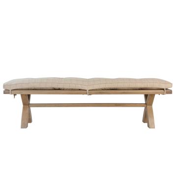 2m Cushion for Rustic Bench in Natural Check