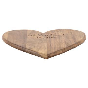 All You Need is Love Wooden Heart Shaped Chopping Board