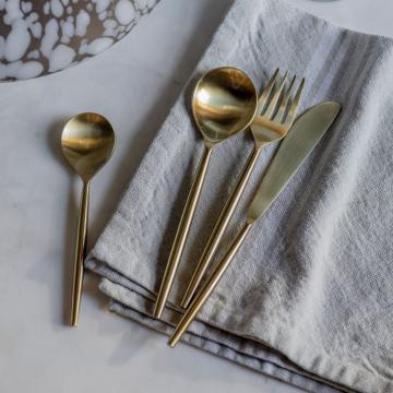 Luxe Matt Gold Cutlery Set x16