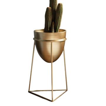 Camdyn Gold Metal Plant Stand Tall