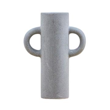 Miles Small Light Grey Stone Vase