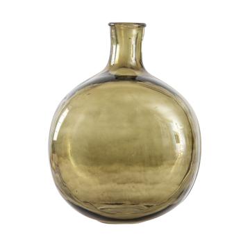 Kamari Green Glass Bottle Vase Medium