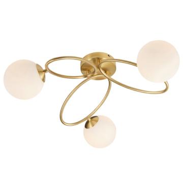 Abilene 3 Brass Ceiling Light