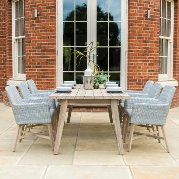 Lisboa 6 Seat Outdoor Dining Set with 240cm Derby Table