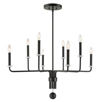  Ebony Elegance 8 Light Chandelier