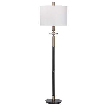  Maud Aged Black Floor Lamp