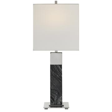  Pilaster Black Marble Table Lamp