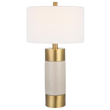  Adelia Ivory & Brass Table Lamp