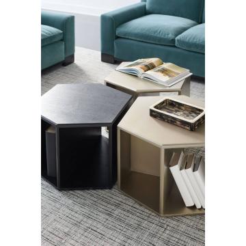 ReMix Hexagon End/Coffee Table in Black