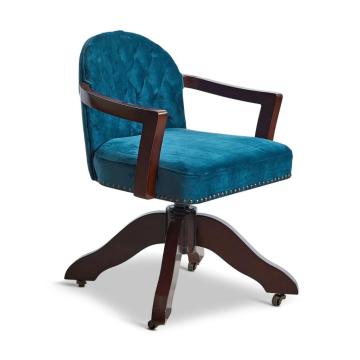 Senator Desk Chair in Teal Green