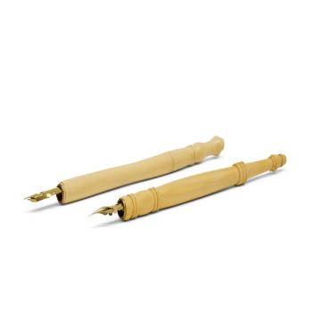 Traditional Dip Calligraphy Double Pen Set - Wood