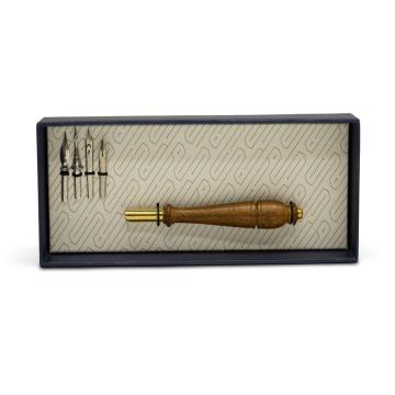 Traditional Dip Calligraphy Double Pen Set #1 - Wood