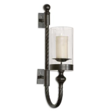  Garvin Twist Metal Light With Candle