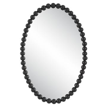  Serna Black Oval Mirror