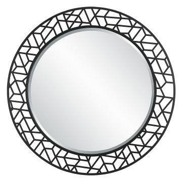  Mosaic Metal Round Mirror
