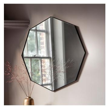 Octagon Wall Mirror Sane with Black Frame