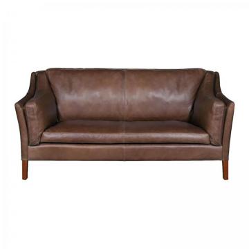 Malone Compact 2 Seater Sofa in Espresso Leather