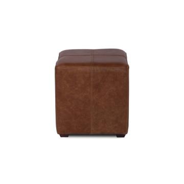 Cube Footstool in Leather