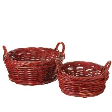 Basket Crimson Set of 2 Height 30cm