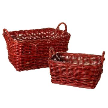 Basket Crimson Set of 2 Height 40cm