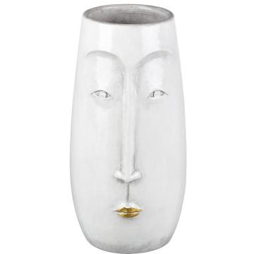 Vase Lippy White/Gold - L