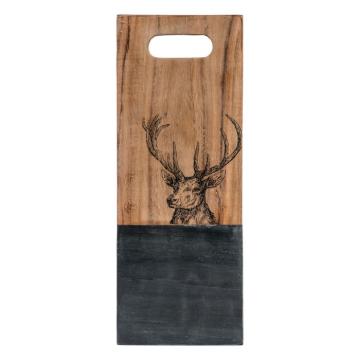 Large Stag Board Black Marble