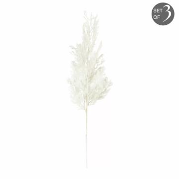 Cypress Flocked White Set of 3