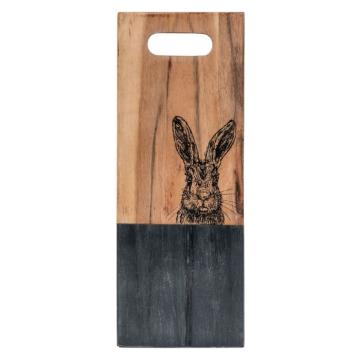 Large Hare Black Marble Board 400x105x15mm