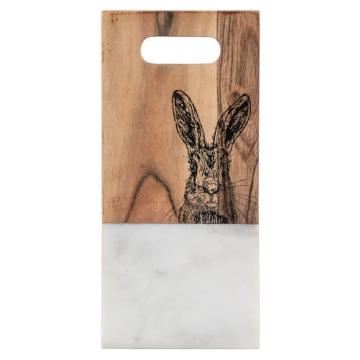 Small Hare White Marble Board 330x150x15mm