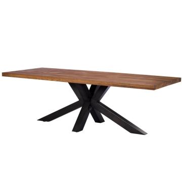 Pavilion Chic Dining Table Holburn in Oak with Industrial Leg