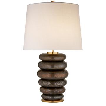 Phoebe Stacked Table Lamp | Crystal Bronze