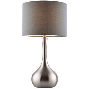 Kington Table Lamp in Nickel & Dark Grey